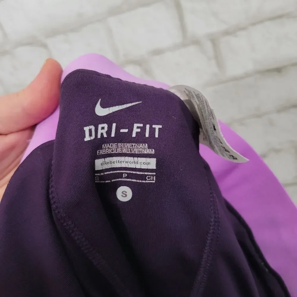 NIKE purple zig-zag athletic shorts